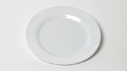 24 Pieces White Plate 8" - Round - Plastic Bowls and Plates