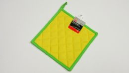 72 Pieces Pot Holder - Yellow w/green - Oven Mits & Pot Holders