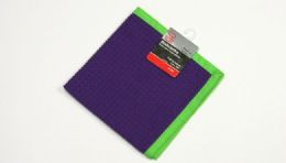 72 Wholesale Dishcloth, 2pc -Purple W/green