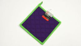 72 Pieces Pot Holder - Purple w/green - Oven Mits & Pot Holders