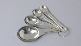 144 Wholesale Measuring Spoons 4 Pc Set, ss