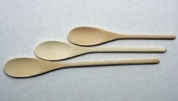 144 Wholesale Maple Wooden Spoon 3pc Solid