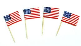 72 Units of Toothpicks - Usa Flags, 50 Piece - Toothpicks