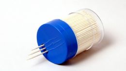 72 Units of Toothpicks 600 Count - Container With/blue Cover - Toothpicks