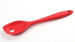 24 Wholesale Silicone Mixing Spoon - Red