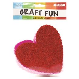 144 Pieces Eva Foam Heart Craft Fun - Craft Glue & Glitter