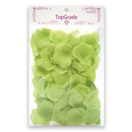 144 Pieces Satin Rose Petal Lime - Valentine Cut Out's Decoration