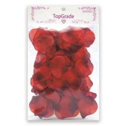 144 Pieces Satin Rose Petal Dark Red - Valentine Cut Out's Decoration