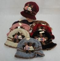 36 Pieces Ladies Knitted Hat [flower Cluster] - Fashion Winter Hats
