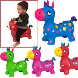 8 Pieces Bouncy Inflatable Unicorns. - Inflatables