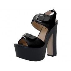 8 Wholesale Women's "angeles Shoes" HI-Heel Sandals Black Color