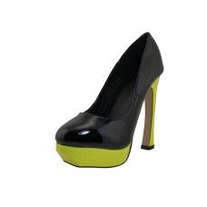 12 Wholesale Women's Mixx Shuz High Heel Pump Bride Shoe Black/red 2 Tone Color Size 5.5-10