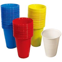 48 Wholesale 16 Piece Disposable Cups 16oz In Blue