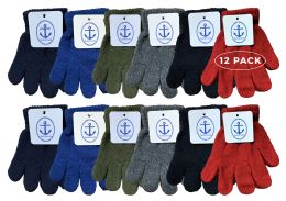 12 Pairs Yacht & Smith Kids Warm Winter Colorful Magic Stretch Gloves Ages 2-5 - Kids Winter Gloves