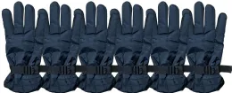 6 Units of Winter Warm Gloves For Men, Fleece Lined Fit (black Zipper) - Fleece Gloves