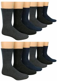 12 Pairs Yacht & Smith Mens Heavy Duty Wool Blend Winter Warm Work Socks - Mens Thermal Sock
