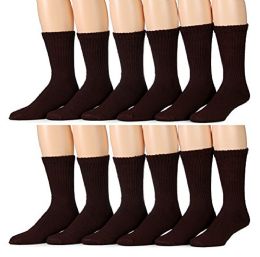 Yacht & Smith Women's Cotton Terry Cushioned Crew Socks