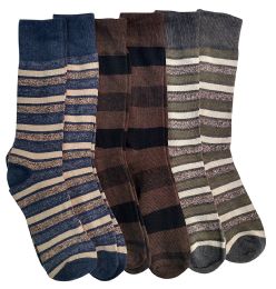 Nicole Miller Cotton Fashion Dress Socks Stripes Solids And Argyles (jW-10-13-a) - Mens Dress Sock