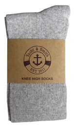 6 Pairs Yacht & Smith Women's Knee High Socks, Solid Gray 90% Cotton Size 9-11	 - Womens Knee Highs