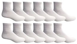 12 Pairs Men's Quarter Length Low Cut Ankle Socks, Cotton - Mens Ankle Sock