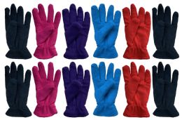 12 Pairs Yacht & Smith Women's Fleece Gloves - Fleece Gloves