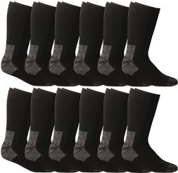 12 of Yacht & Smith Men's Heavy Duty Black Steel Toe Work Socks