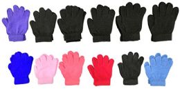 12 Pairs Yacht And Smith Kid's Unisex Gloves In Assorted Colors - Kids Winter Gloves