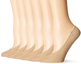 6 Pairs 6 Pair Women's Mesh No Show / Silicone No Slip Loafer Sock Liner (nude) - Womens Ankle Sock