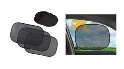 18 of Auto Car Sun Shades 3 Pc Set With Carrying Case Clings To Window