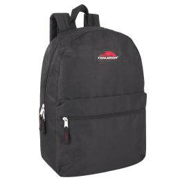 24 Pieces Classic 17 Inch Backpack - Black - Backpacks 17"