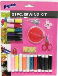 72 Wholesale 32 Piece Sewing Kit Set