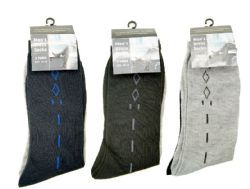 144 Wholesale Mens Dress Socks 2 Pack