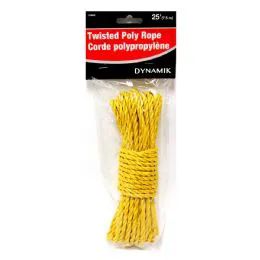 72 Pieces 1/4"x25' Twisted Poly Rope - Rope and Twine