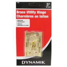 144 Units of 2 Piece Brass Utility Hinges - Hooks