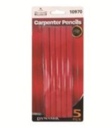 144 Units of 5 Piece Carpenter Pencils - Hardware Products