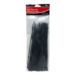 144 Pieces 50 Pack Black Nylon Cable Ties - Wires