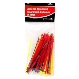 144 Units of 100 Piece Assorted Cable Ties - Wires