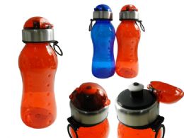 48 Wholesale Sport Water Bottle With Flip Top Lid