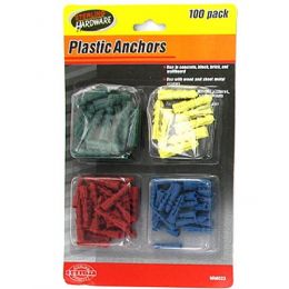 72 Pieces Plastic Anchors - Hardware Miscellaneous