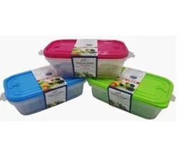 24 Wholesale Food Container Rectangle Small 2 Piece/set
