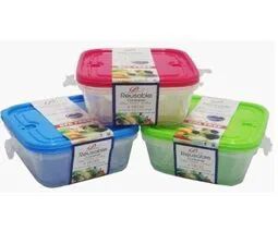 24 Wholesale Food Container Square Small 2 Piece/set