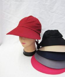 36 Pieces Womens Sun Visor Cap Assorted Colors - Sun Hats