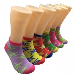 480 Wholesale Women's Stars Print Low Cut Ankle Socks