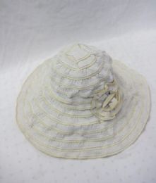 24 Wholesale Womens Fashion Summer Hat With Flower