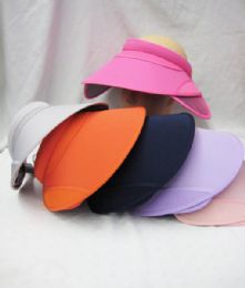 24 Pieces Womens Fashion Extra Coverage Sun Visor Solid Colors - Sun Hats