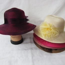 24 Wholesale Womens Fashion Summer Hat With Bow