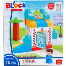 12 Wholesale 26pc Assorted Colored Blocks In Color Box