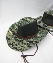 36 Pieces Mens Boonie Hiker /fisher Hat With Rope - Cowboy & Boonie Hat