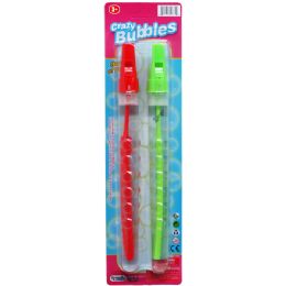 48 Wholesale 2 Piece Bubble Stick Whistle