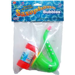 96 Pieces 5.5 Inch Saxophone Bubbles - Summer Toys